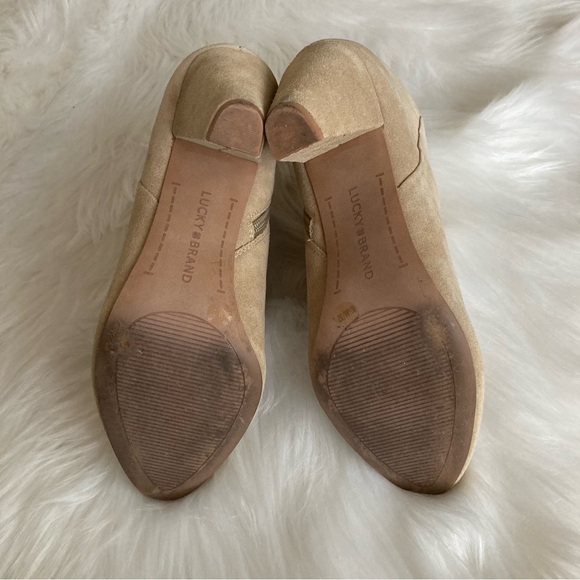 🤍 nwt | lucky brand | nude suede booties - Picture 7 of 11